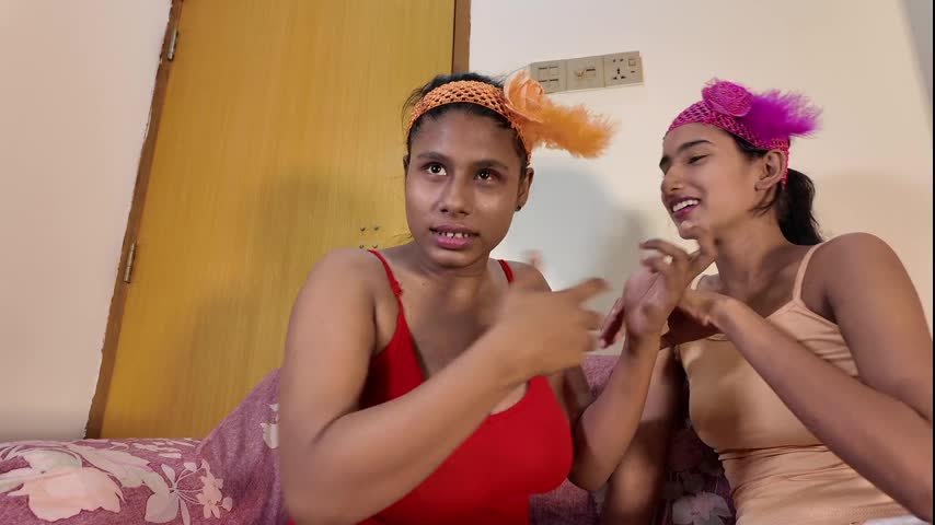 Hot threesome group sex with two super hot desi girl’s
