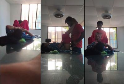 Office sex video of a man fucking his colleague on the table